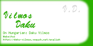 vilmos daku business card